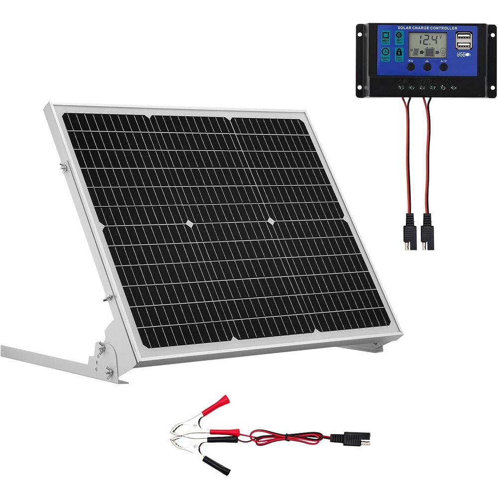 Solar Panel - Carregador de Bateria Solar 50W 12V,