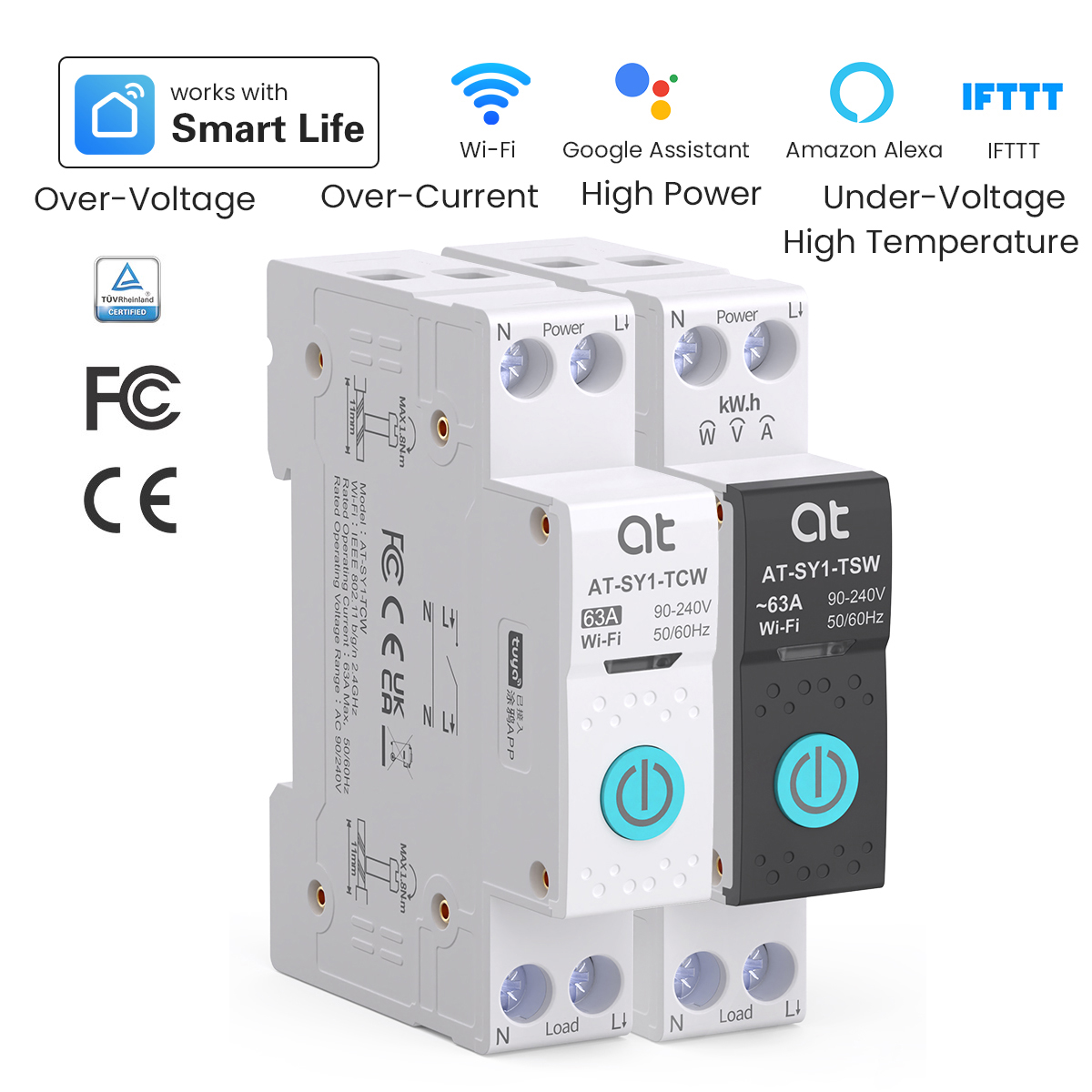 Energy Monitor Meter - Tuya wifi disjuntor inteligente 1p +