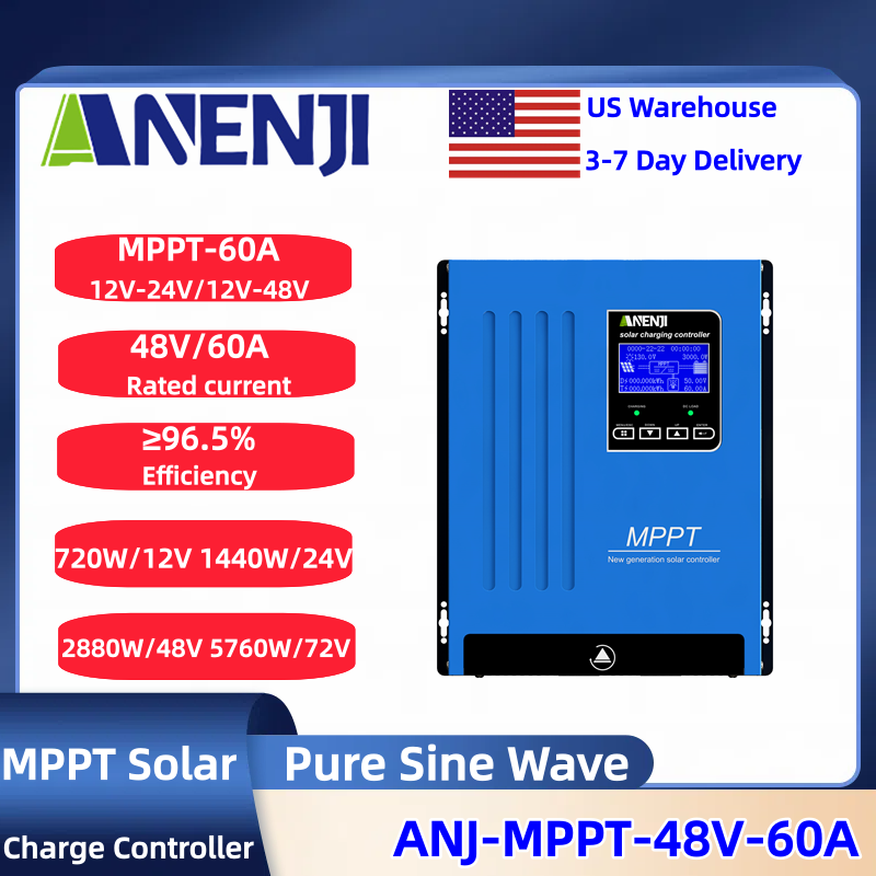 Charge Controller Solar - Controlador de Carga Solar ANENJI MPPT
