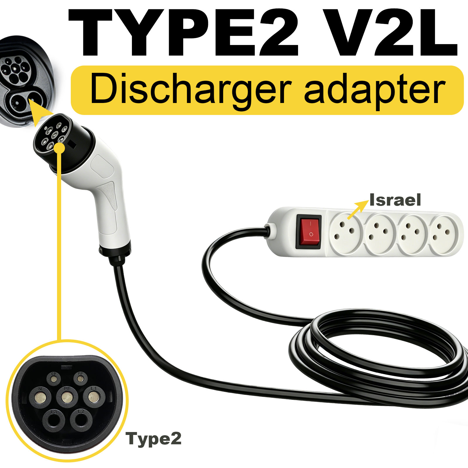 Outdoor Power Station - Adaptador de Descarga Tipo 2 V2L
