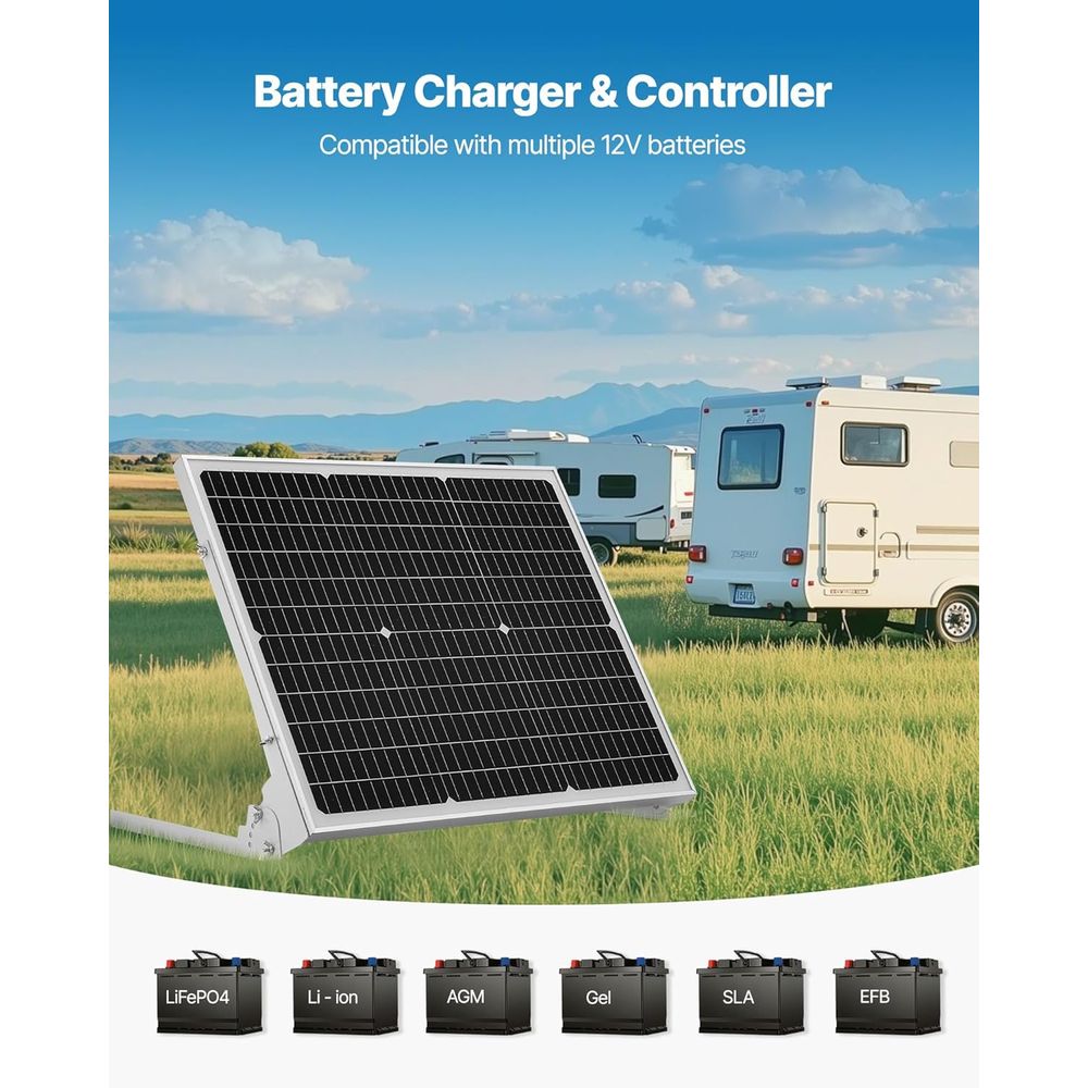 Carregador de Bateria Solar 50 - Solar Panel avaliação e preço