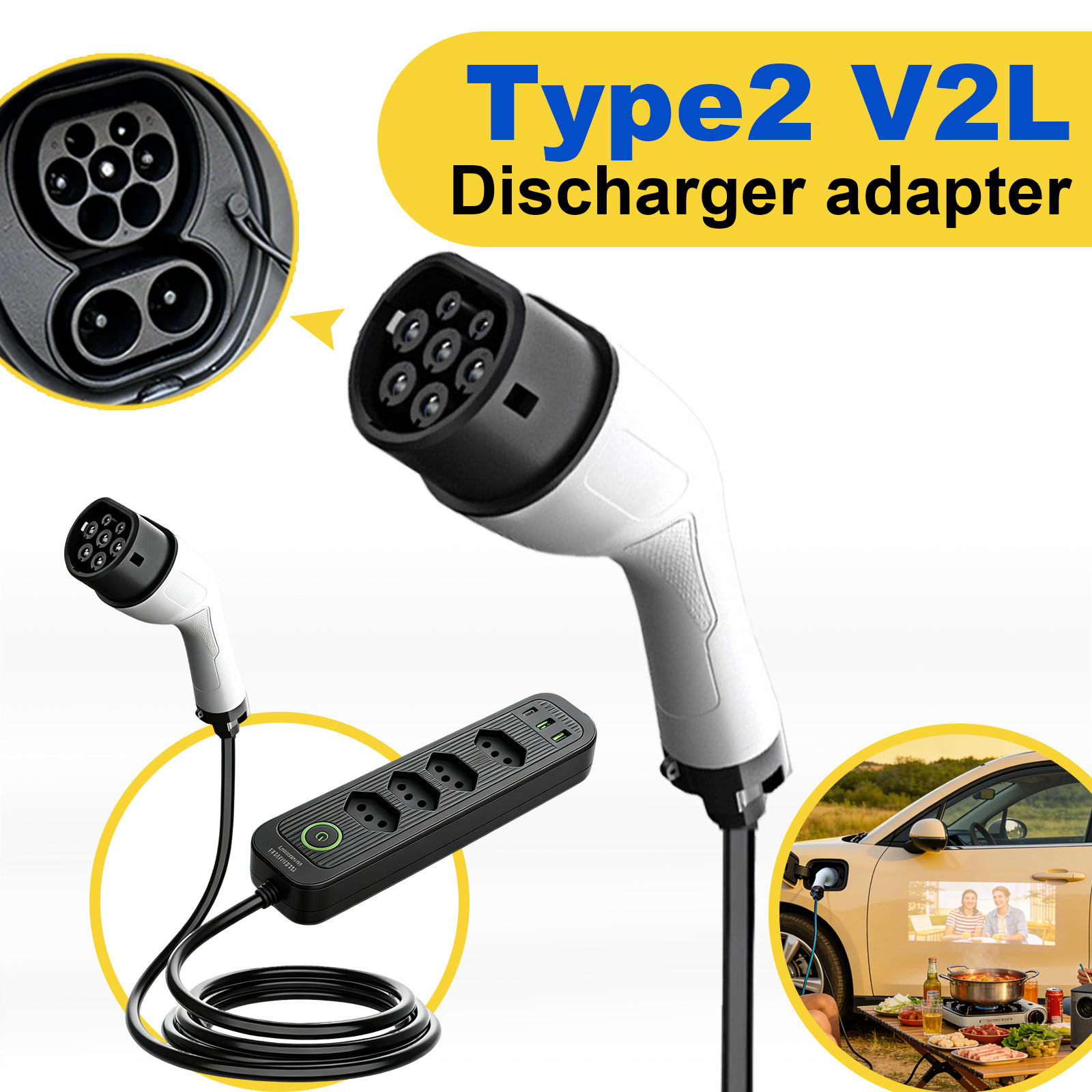 Adaptador de Descarga Tipo 2 V - Outdoor Power Station avaliação e preço