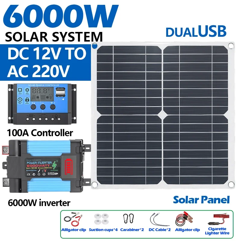 Kit solar de 6000W equipado co - Solar Panel 200W avaliação e preço