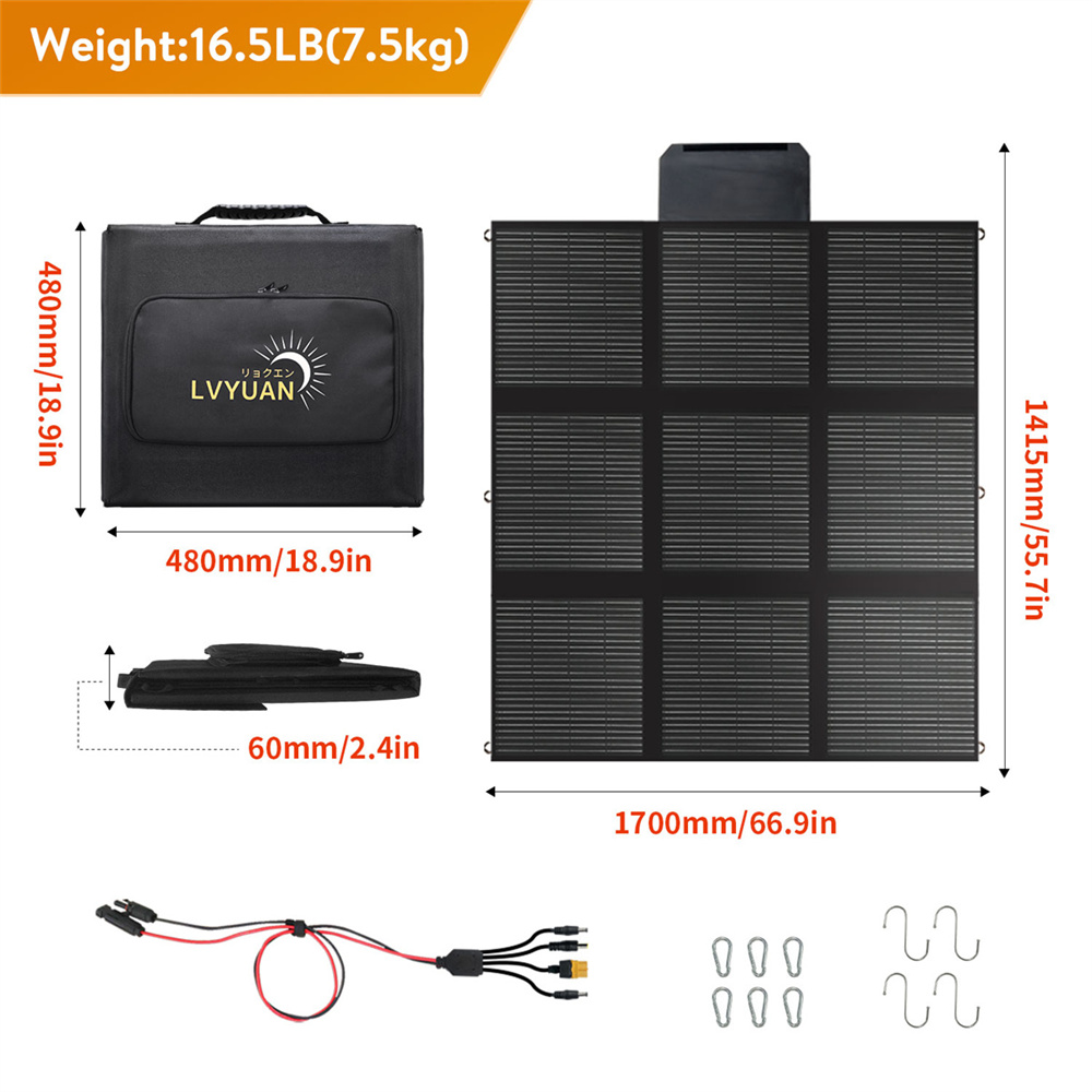 Painel solar portátil de 300w  - Solar Panel avaliação e preço